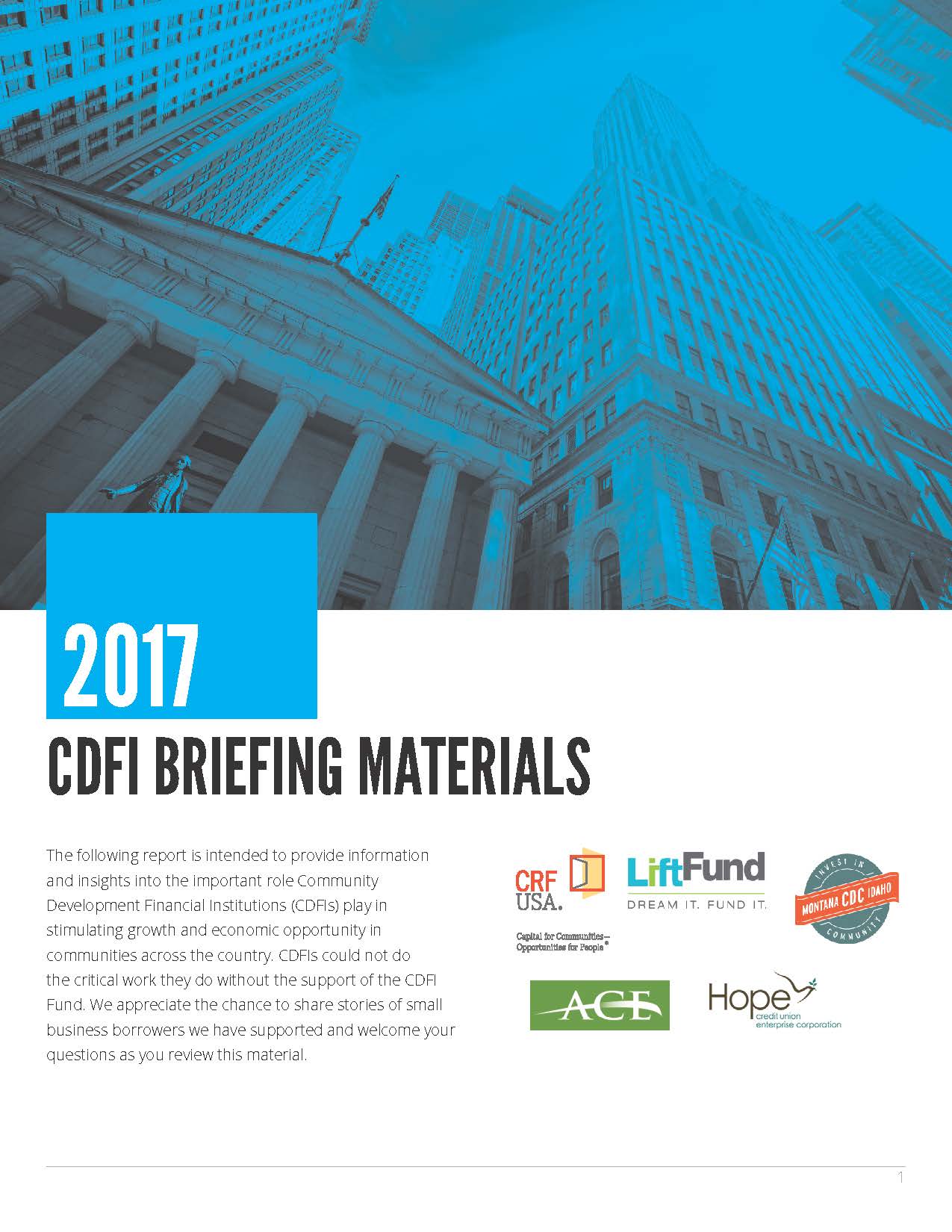 2017 CDFI Briefing Materials 