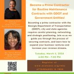 Become a Prime Contractor for Routine Maintenance Contracts with GDOT and Government Entities!
